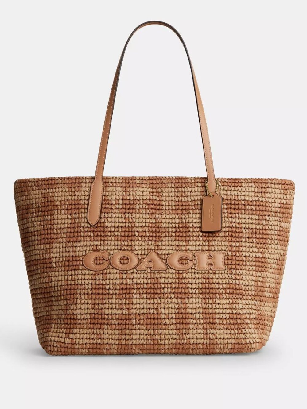 Coach C6221 Straw Raffia Tote Bag – Natural Tan – New With Tags